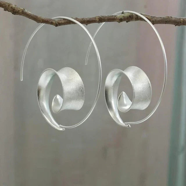 Spiral Shaped Earrings | White Gold-Westeryn