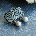 Hand-Painted Vintage Bead Earrings-Westeryn