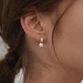 Small Pearl Earrings Gold Plated-Westeryn