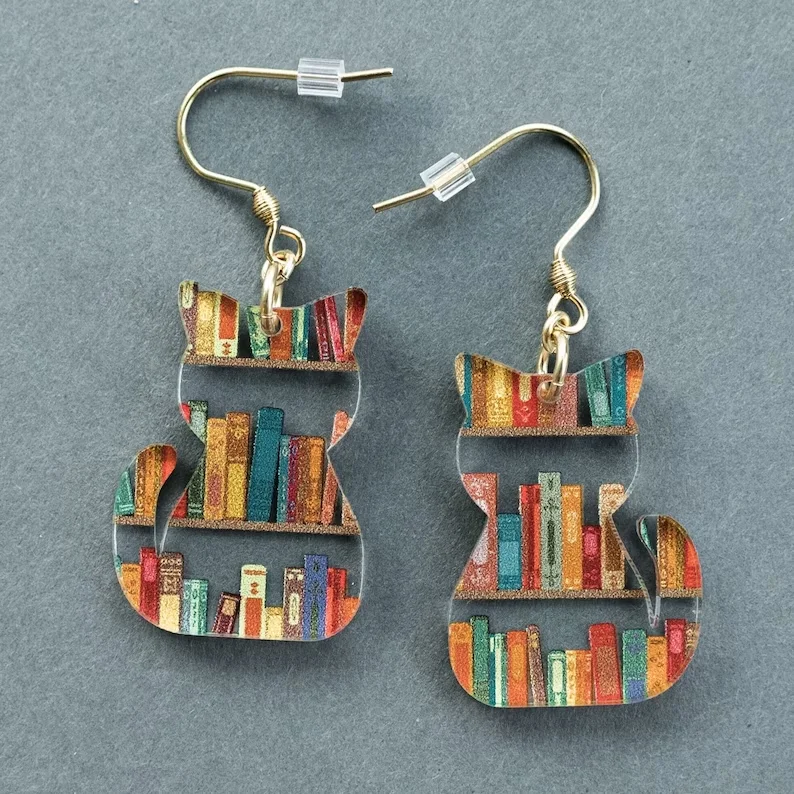 NINOU - Playful Colorful Vintage Cat Earrings for Stylish Accents-Westeryn
