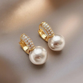 Pearl Earrings with Rhinestones-Westeryn