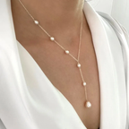 Vintage Hanging Pearl Necklace-Westeryn