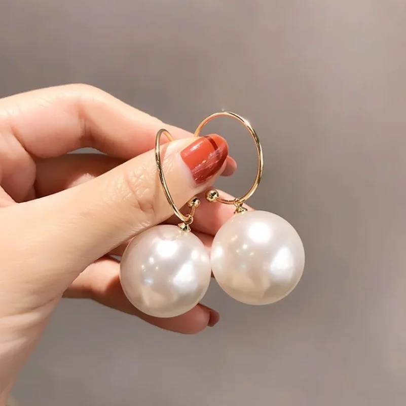 Elegant Large Pearl Earrings-Westeryn