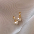 Elegant Pearl Heart Earrings-Westeryn