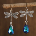 Celestial Dragonfly Drop Earrings-Westeryn