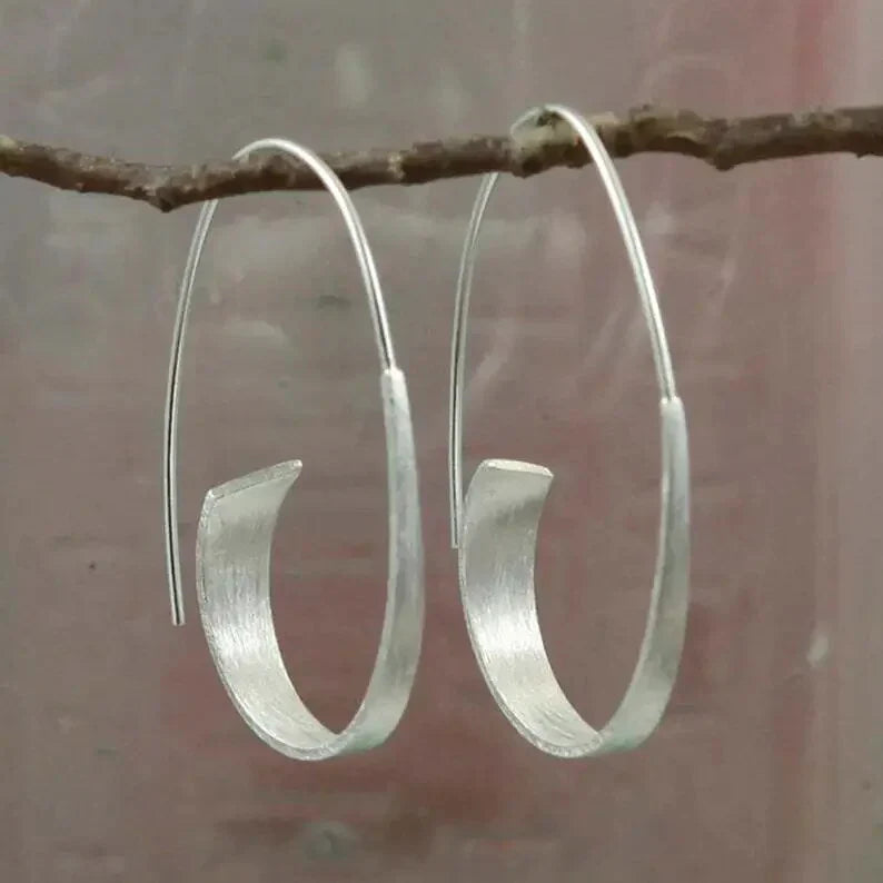 Vintage Spiral Earrings | White Gold-Westeryn