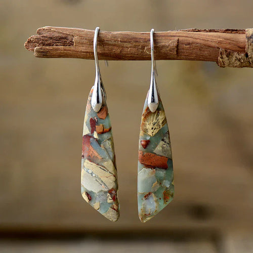 Antique Nature Stone Earrings | Gold-Westeryn