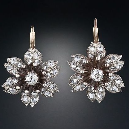 Vintage Crystal Flower Earrings-Westeryn