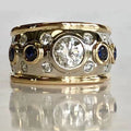 Vintage Golden Inlaid Zirconia Ring-Westeryn