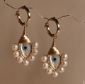 Vintage Nazar Pearl Earrings-Westeryn