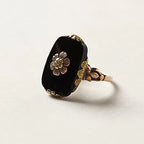 Vintage Black Stone Ring | Gold-Westeryn