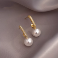 Elegant Light Gold Pearl Earrings-Westeryn