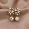 Elegant Flower Pearl Earrings | Gold-Westeryn