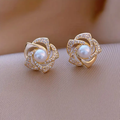 Elegant Bright Spiral Pearl Earrings-Westeryn