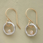 Vintage Gold & Silver Zirconia Earrings-Westeryn