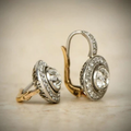 Vintage Gold & Silver Crystal Earrings-Westeryn