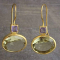 Vintage Green Gold Earrings-Westeryn