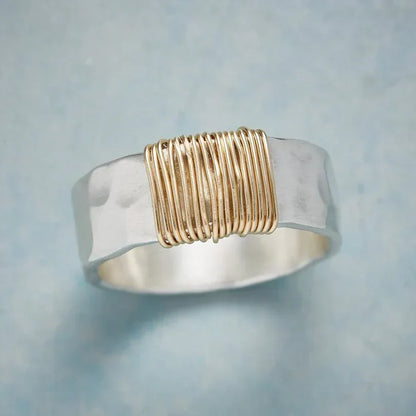 Golden Boho Threads Ring