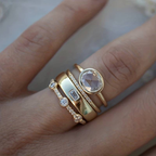 Lily - Gold & Zirconia Ring Set-Westeryn