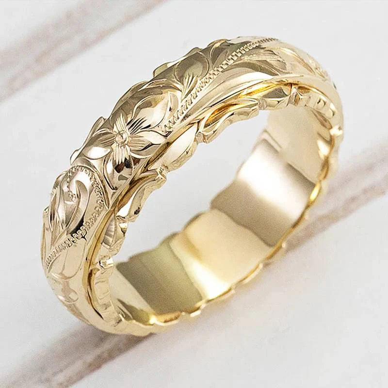 Antique Gold Flower Ring | Gold-Westeryn
