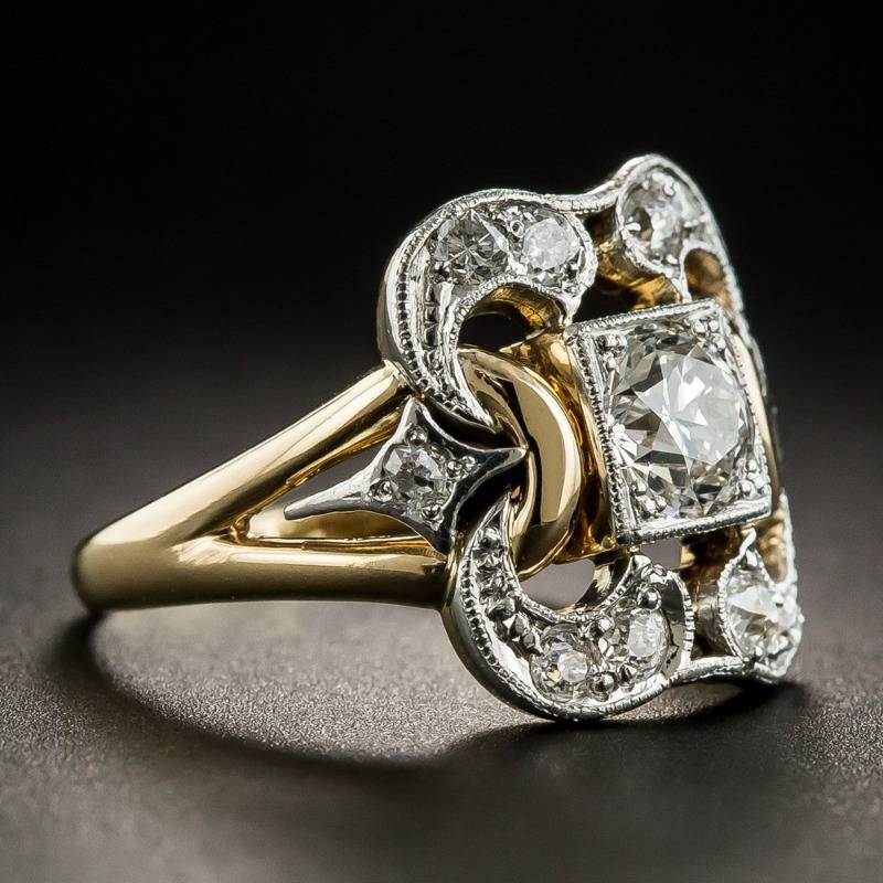 Vintage Zirconia Gold Ring-Westeryn