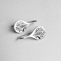 Antique Hollow Drop Earrings | White Gold-Westeryn