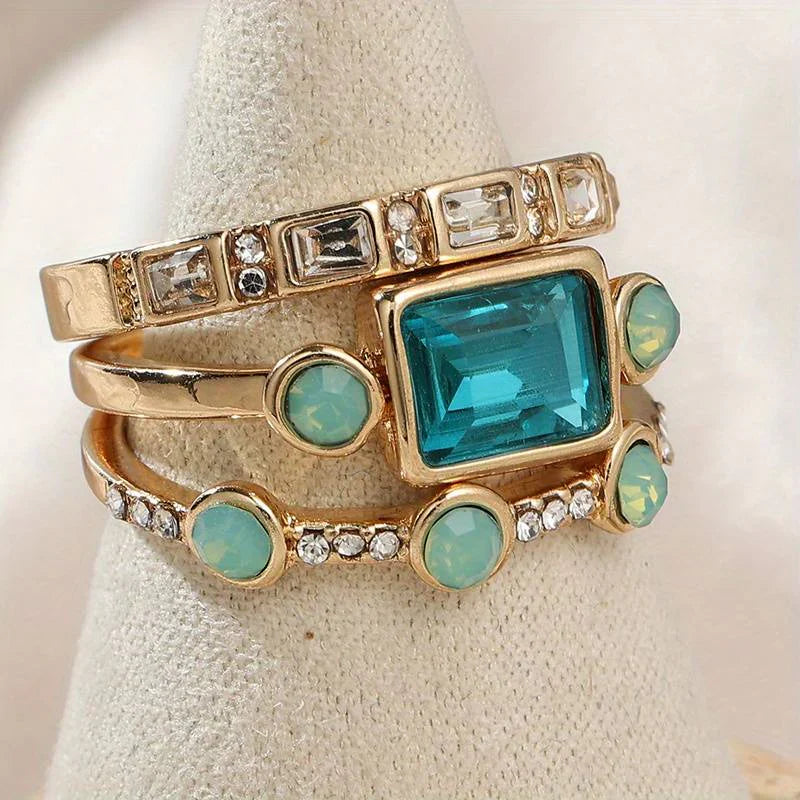 Timeless Azure Ring Set | Gold-Westeryn
