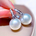 Elegant Pearl Earrings in Shiny Silver-Westeryn