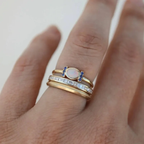 Oprah - Vintage Golden Opal Ring Set-Westeryn