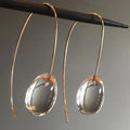 Antique Grey Crystal Drop Earrings | Gold-Westeryn