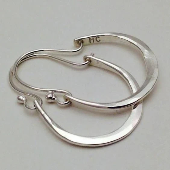 Lunar Halo Hoop Earrings | White Gold-Westeryn