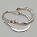 Vintage Silver Hoop Earrings-Westeryn