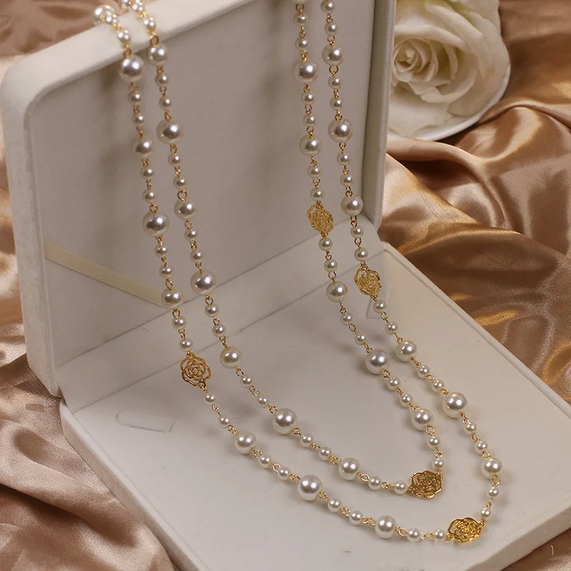 Elegant Gold Pearl Necklace-Westeryn