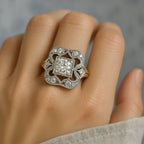 Vintage Zirconia Gold Ring-Westeryn