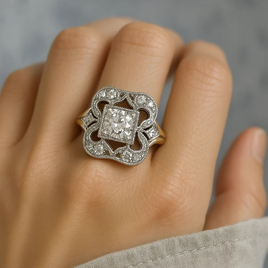 Vintage Zirconia Gold Ring-Westeryn