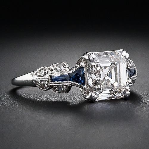 Brilliant Vintage Ring in Blue and Silver-Westeryn