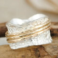 Vintage Spinner Thin Gold & Silver Ring-Westeryn
