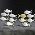 NAYAI - Elegant Vintage Fish Earrings in Timeless Silver & Gold-Westeryn