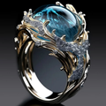 Ocean Crystal Vintage Ring-Westeryn