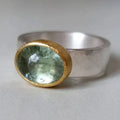 Green ring with rounded stone, Vintage-Westeryn