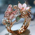 Nature Bright Butterfly Zirconia Ring-Westeryn