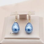 Blue Ocean Dew Earrings | Gold-Westeryn