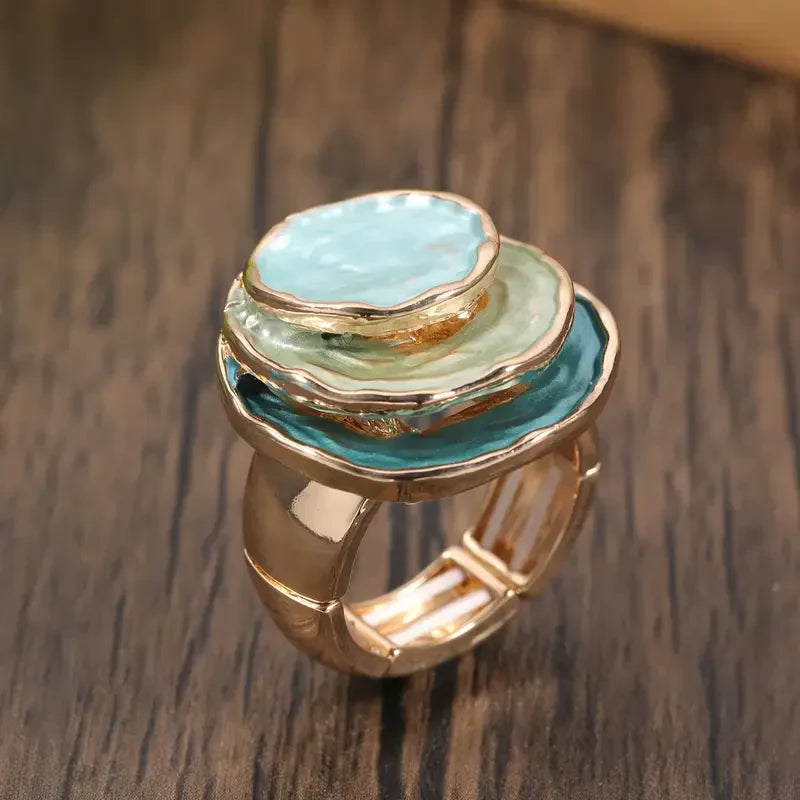 Artisan Stroke Layered Ring | Gold-Westeryn