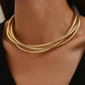 Three Layer Gold Necklace | Gold-Westeryn