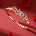 Zirconia Gold Green Crystal Bracelet | Gold-Westeryn
