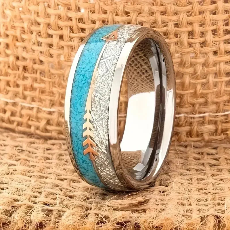 Antique Enamel Silver Ring | White Gold-Westeryn
