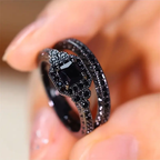 Retro Black Ring Duo-Westeryn
