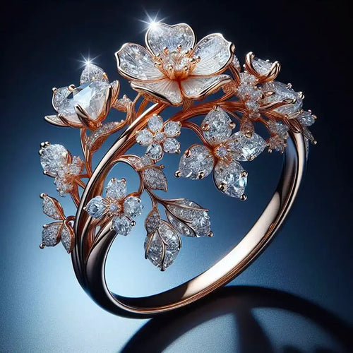 Bright Radiant Bloom Ring | Rose Gold-Westeryn