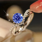 Exotic Crystal Blue Ring | White Gold-Westeryn
