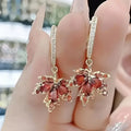 Zircon Leafshine Earrings | Gold-Westeryn